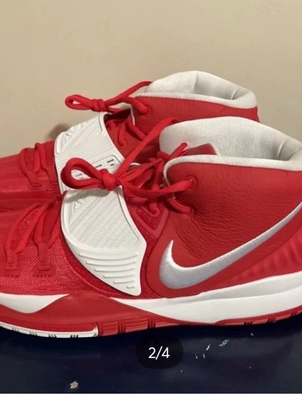 Nike kyrie 6 TB basketball shoes Men size 13 white Red Cw4142-603 No box